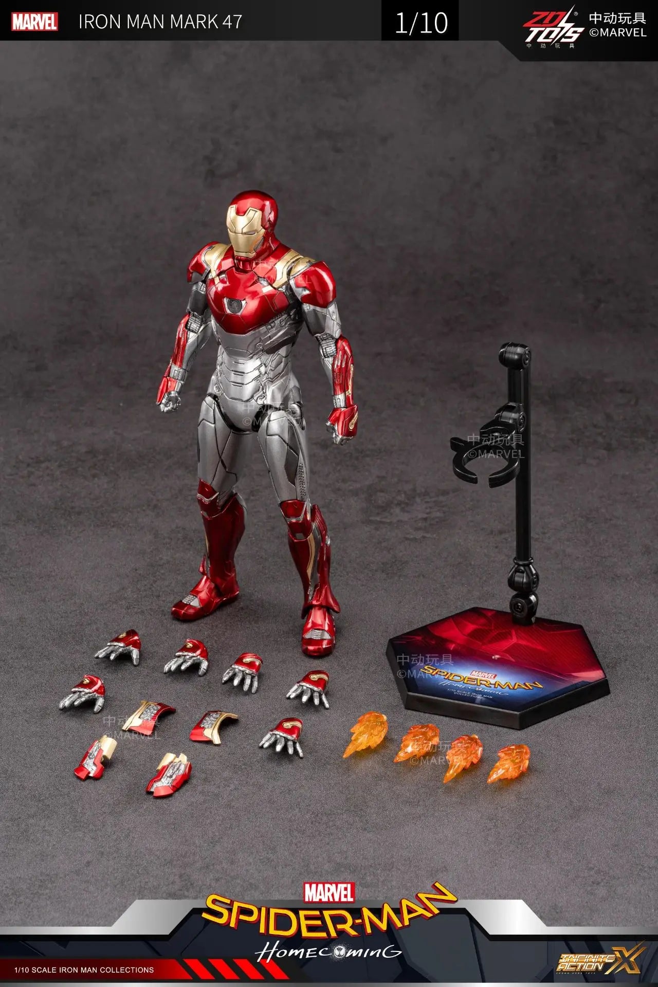 ZD Toys Iron Man Action Figure Mark 35 Red Snapper Iron Man MK 24 MK 22 MK 47 Tony Stark Ironman Figure Action Collect Toy Gift