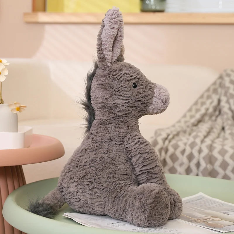 23/40/60CM Cute Burro Peluche Toys Lovely Grey Donkey Plush Dolls Stuffed Soft Animal for Baby Infant Birthday Room Decor Gifts