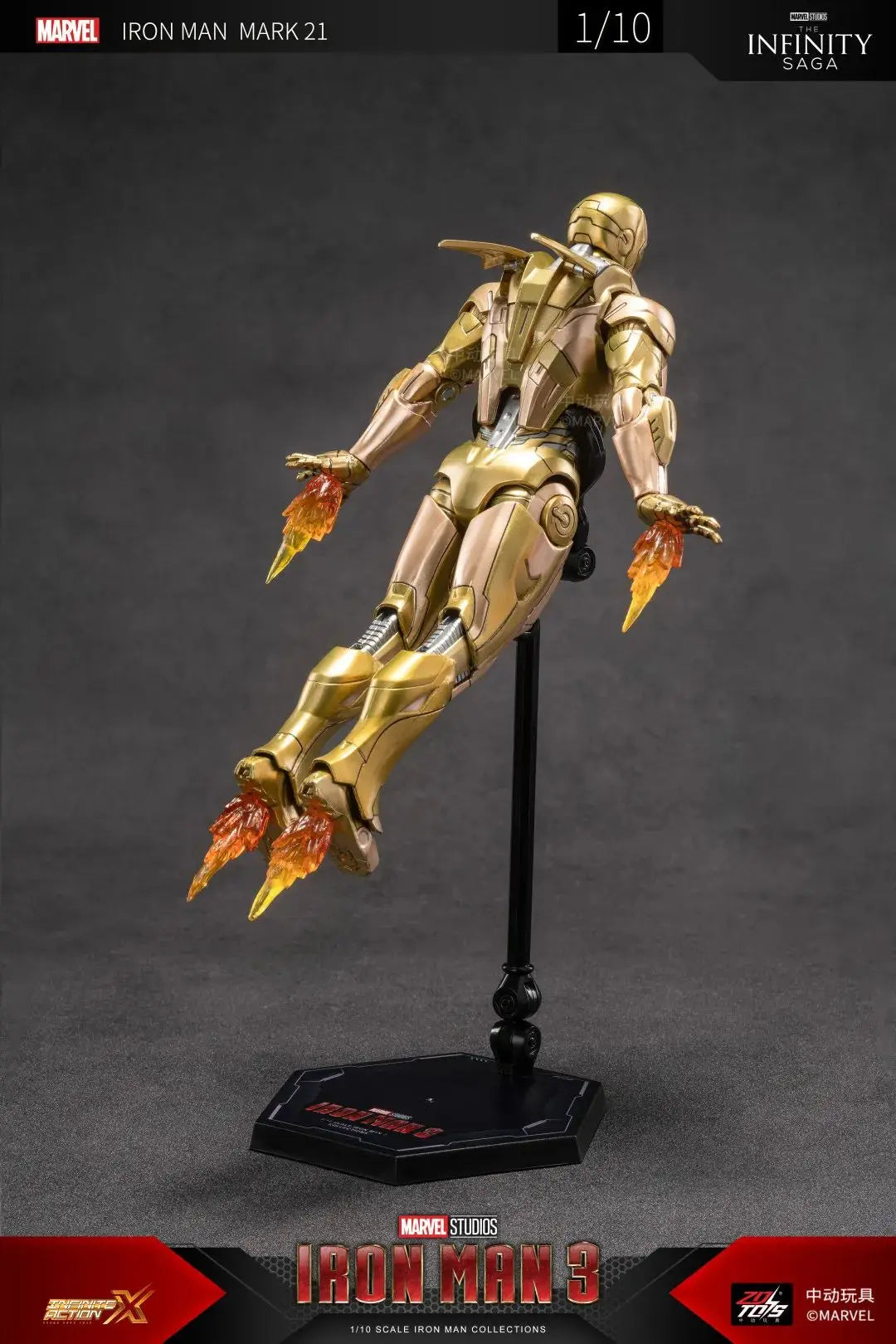 ZD Toys Iron Man Series Blacklash Figures 1/10 MK33 MK39 MK17 MK21Action Figurines Movie Statue Model Adult Collect Gift
