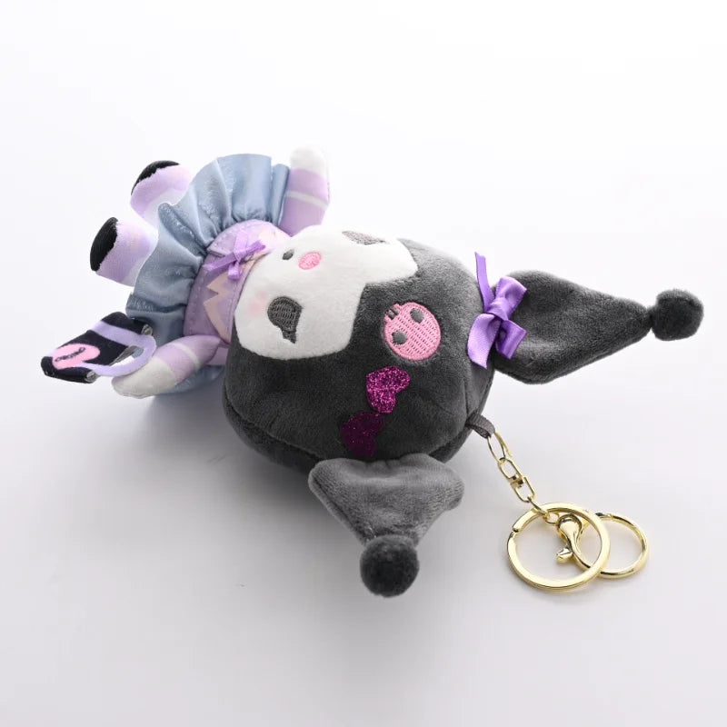 Sanrio Yugui Dog Kulomi Plush Toy Keychain Pendant Cartoon Cute Hello Kitty Plush Toy Bag Pendant Gift for Girlfriend Birthday