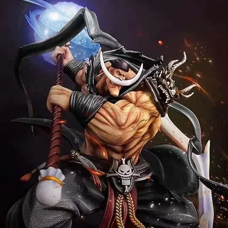 29cm Anime One Piece White Beard Edward Newgate Four Emperors Tiens Luminous Action Figure Collectible Model Toy Birthday Gifts