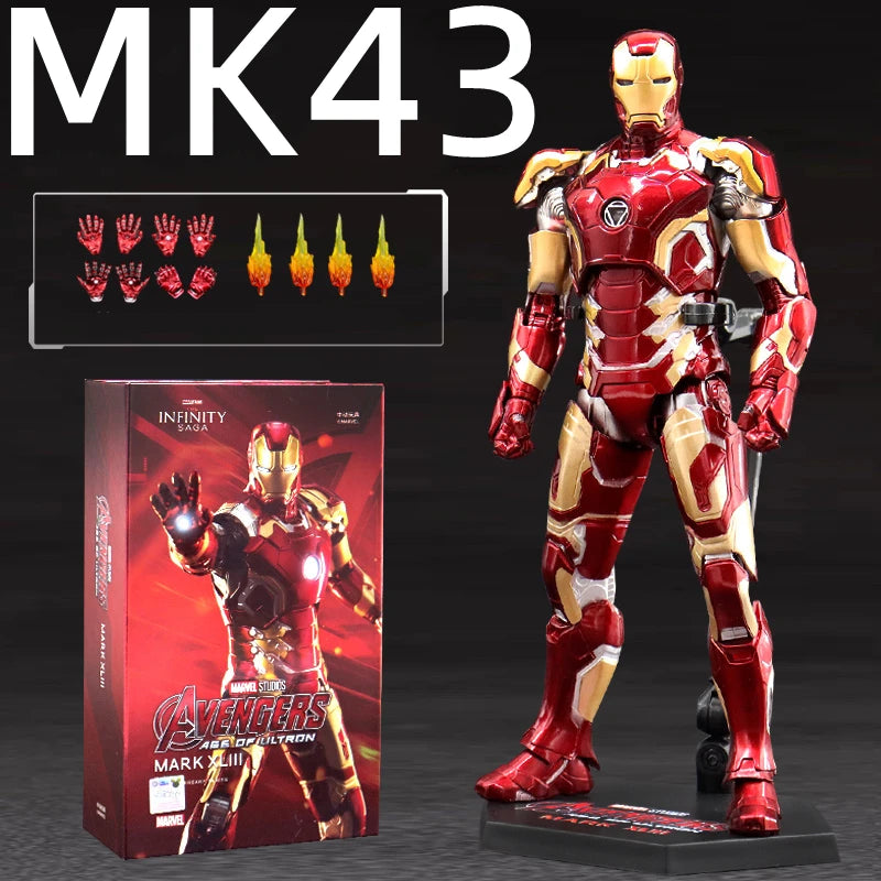 ZD Original Iron Man MK30 Blue Steel 1/10 Iron Patriot MK3 Marvel legends War Machine 10th Anniversary Action Figure Model Gift