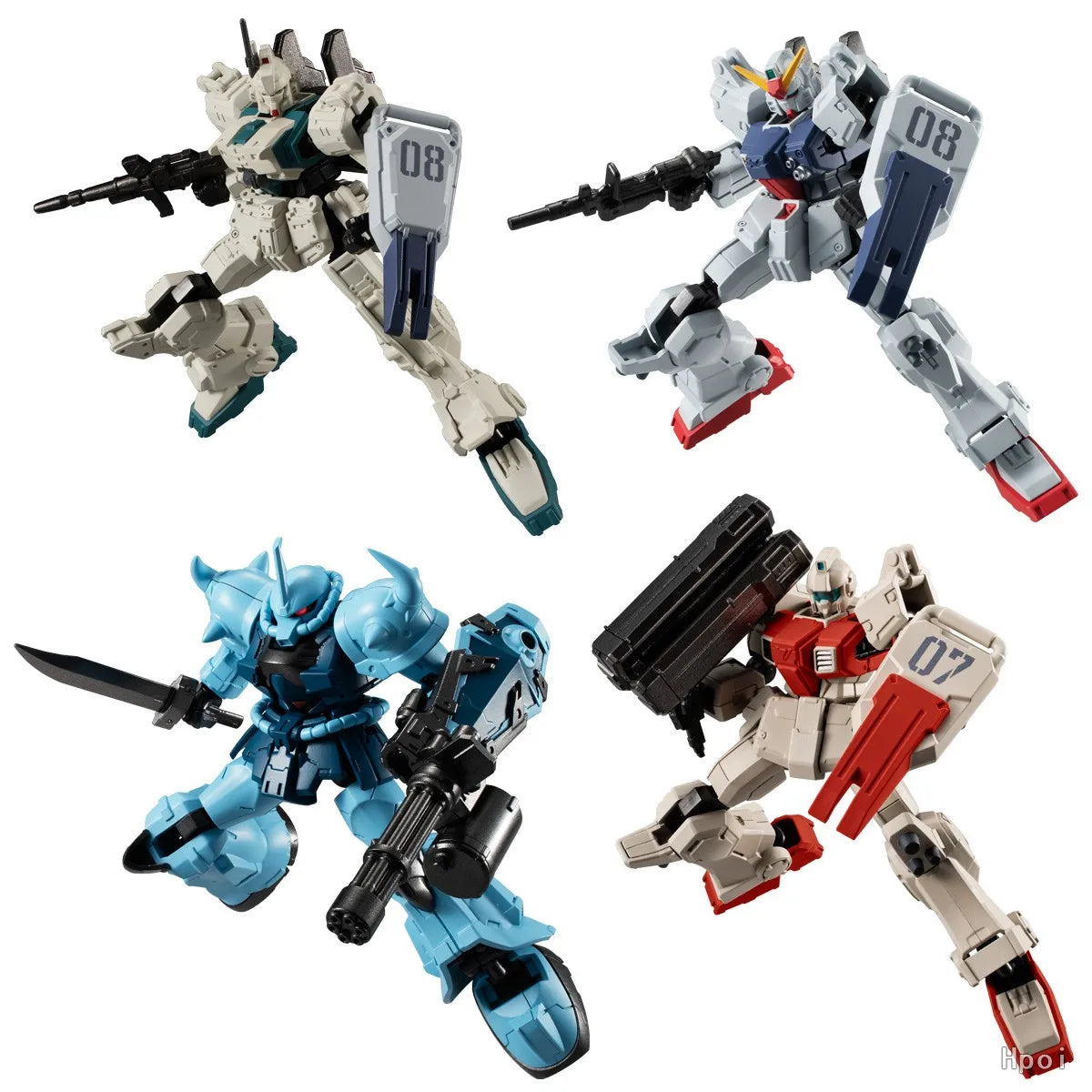 Bandai Original Candy Toy MOBILE SUIT GUNDAM: THE 08th MS TEAM Anime Figure Gundam Ground Type/B-3 GOUF CUSTOM/GM Ground Type
