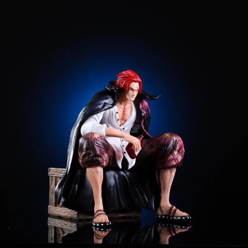 17cm One Piece Shanks Anime Figures Film Red Yonko Red Hair Shanks Action Figure PVC Statue Figurine Model Decoration Doll Toys