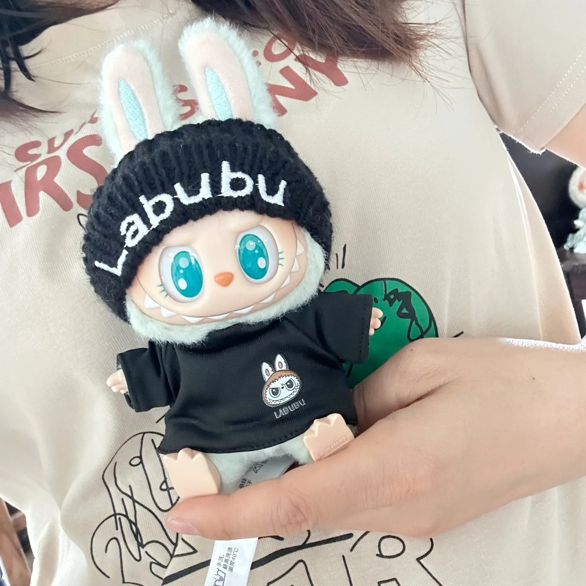 17cm Labubu I II Idol Dolls Scarf Hat Suits Clothing Plush Doll'S Clothes Outfit Accessories For Korea Kpop Exo Sitting Party