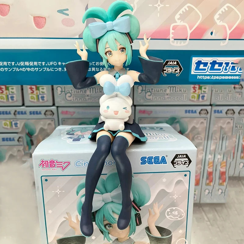 Anime Hatsune Miku Figures Rem Hatsune Miku Action Figures Pressing Bubble Noodles 15cm PVC Collection Model Toys Birthday Gifts