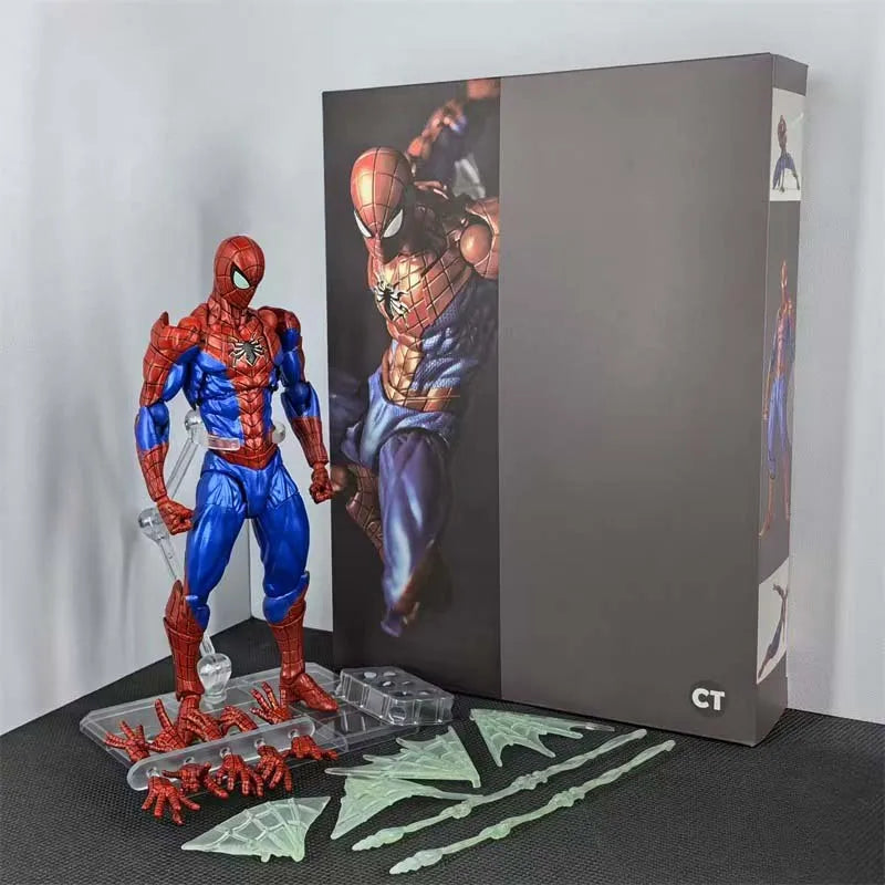 New Ct Toys Spiderman Mafex 001 Peter Parker Andrew Garfield The Amazing Spider-Man Shf Anime Action Figure Figurine Model Toys