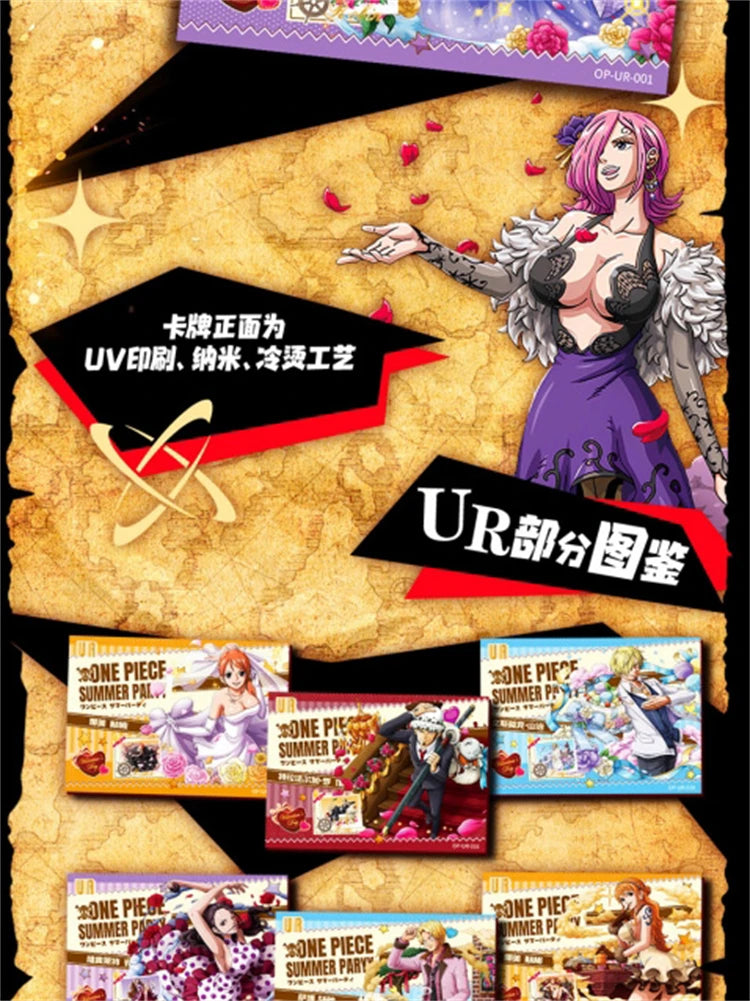 New One Piece Card Straw Hat Pirate Luffy Zoro Nami Classic Anime Character Collection Card Toys Gifts