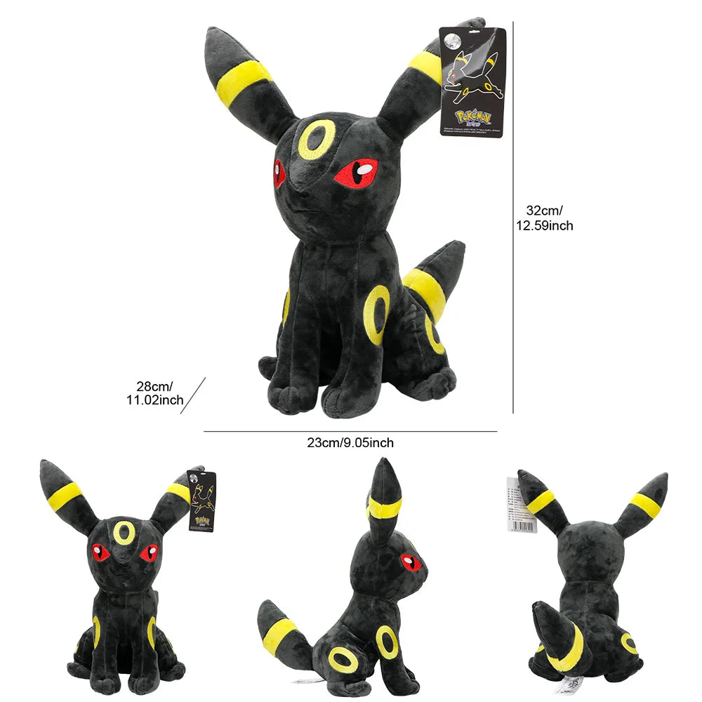 POKEMON Big Size Eevee Umbreon Sylveon Leafeon Espeon Glaceon Plush Toy Anime Stuff Doll Collection Kawaii Gift for Kid