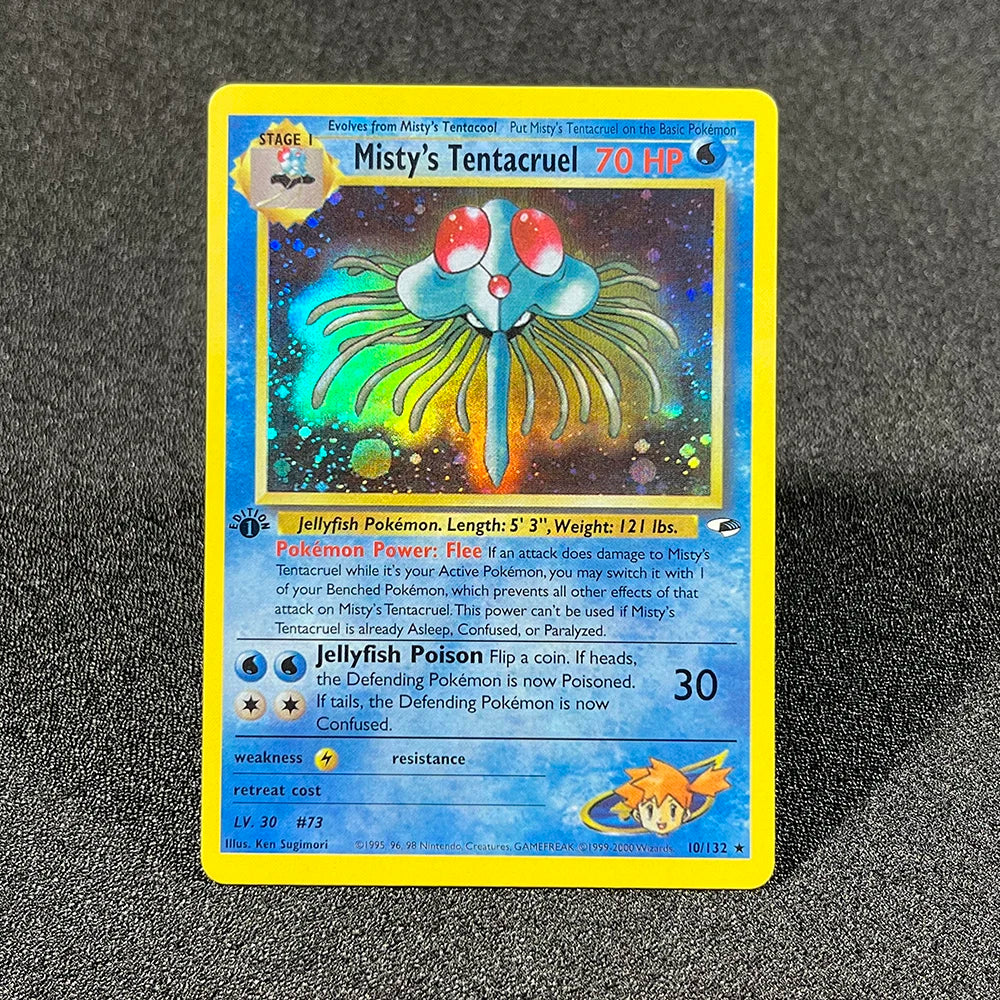 PKM Cards 1996 Years 1st Gym Set English Cards PTCG Charizard Blastoise Venusaur Game Anime Collection Cards Gift Toy Proxy Card