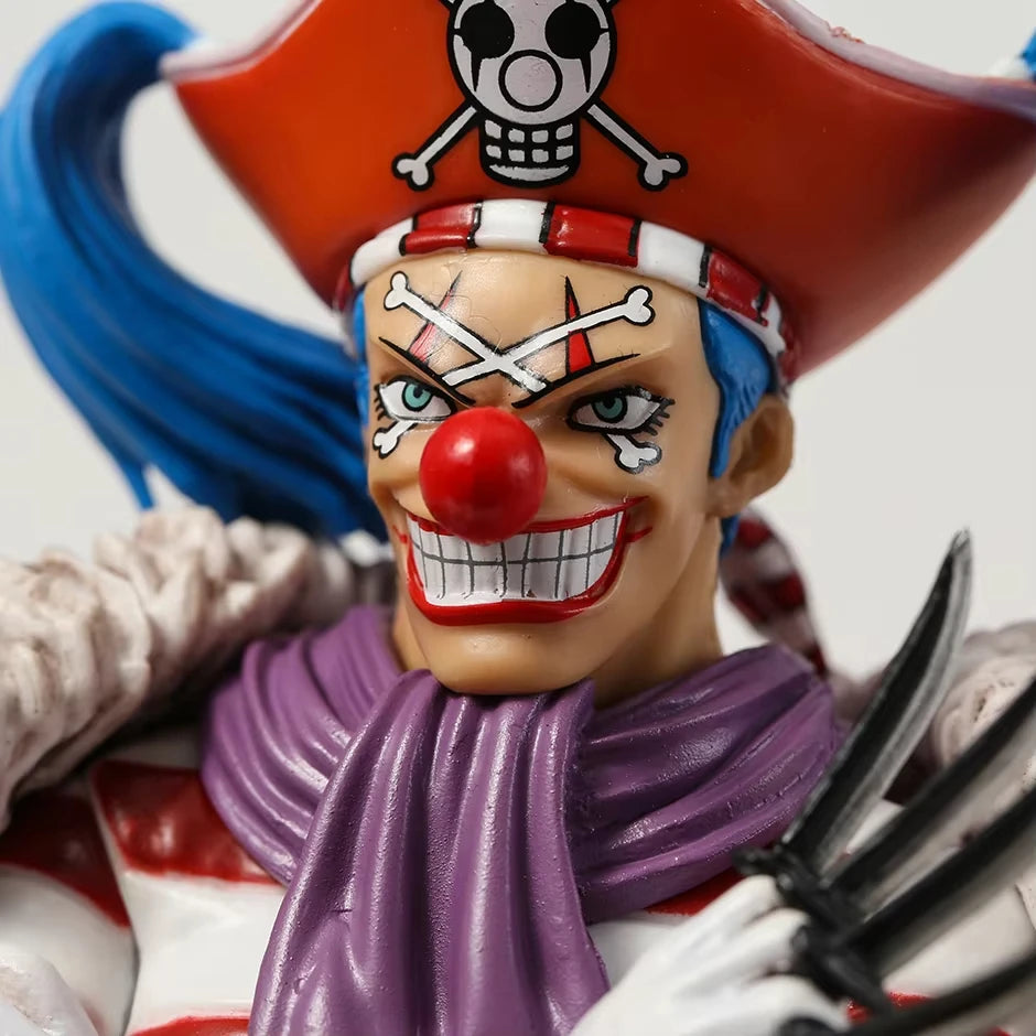 One Piece Clown Buggy Anime Figure Four Emperors Figures 26cm PVC Statue Model Collection Desktop Ornament Children Toys Gifts