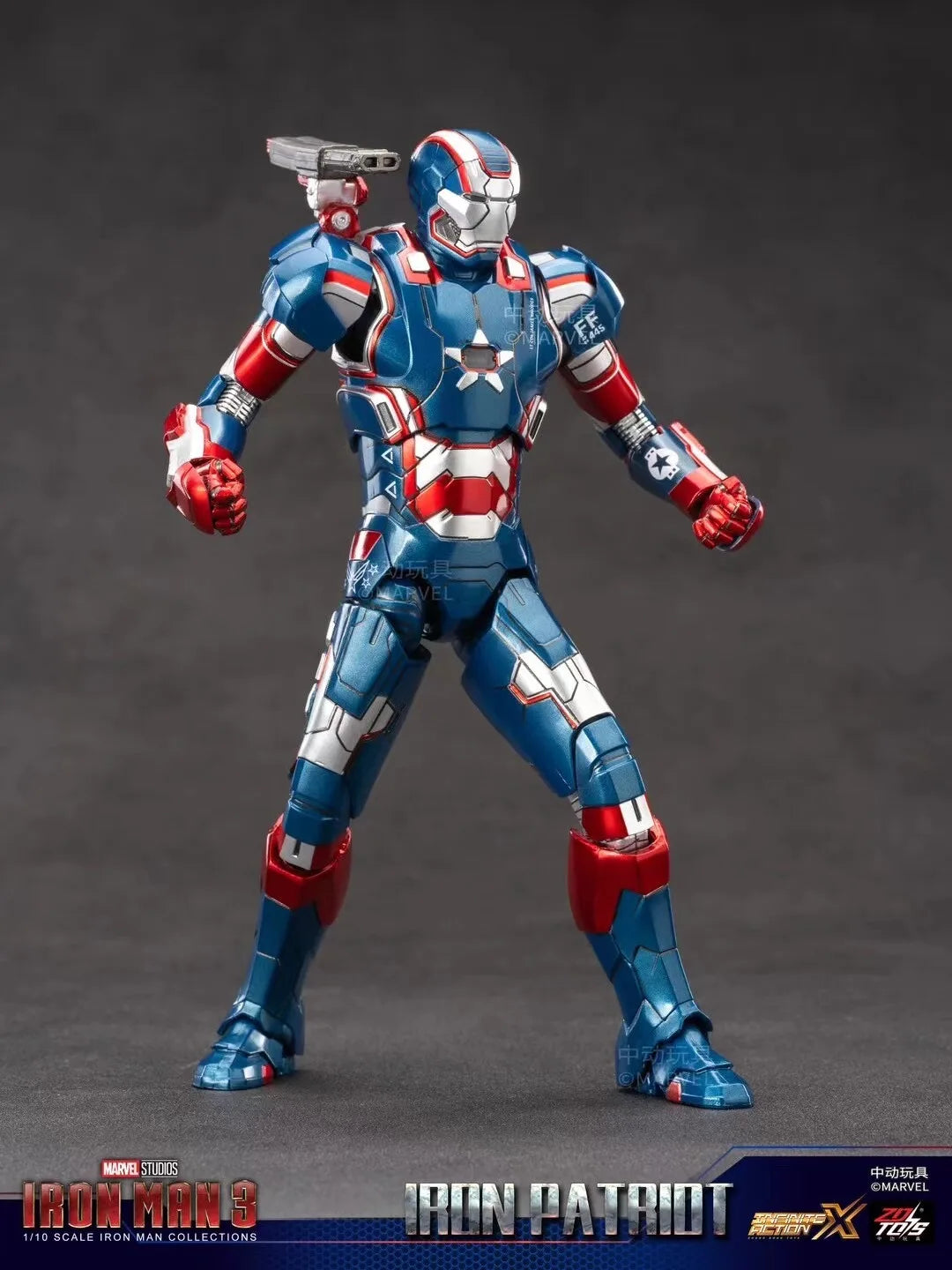 ZD Toys Iron Man Action Figure Iron Patriot MK1-7 MK17 MK33 MK85 MK30 War Machine Legends Avengers Tony Stark Collect Toy Gift