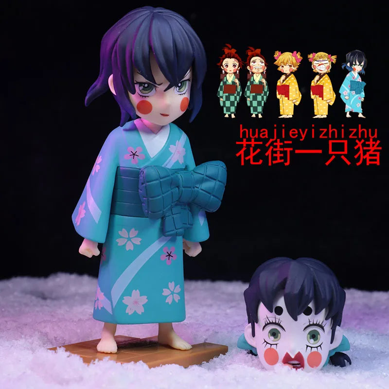 Anime Ghost Killing Blade Demon Slayer's Blade Figure Flower Street Chapter Kamado Tanjirou My Wife Agatsuma Zenitsu Decoration