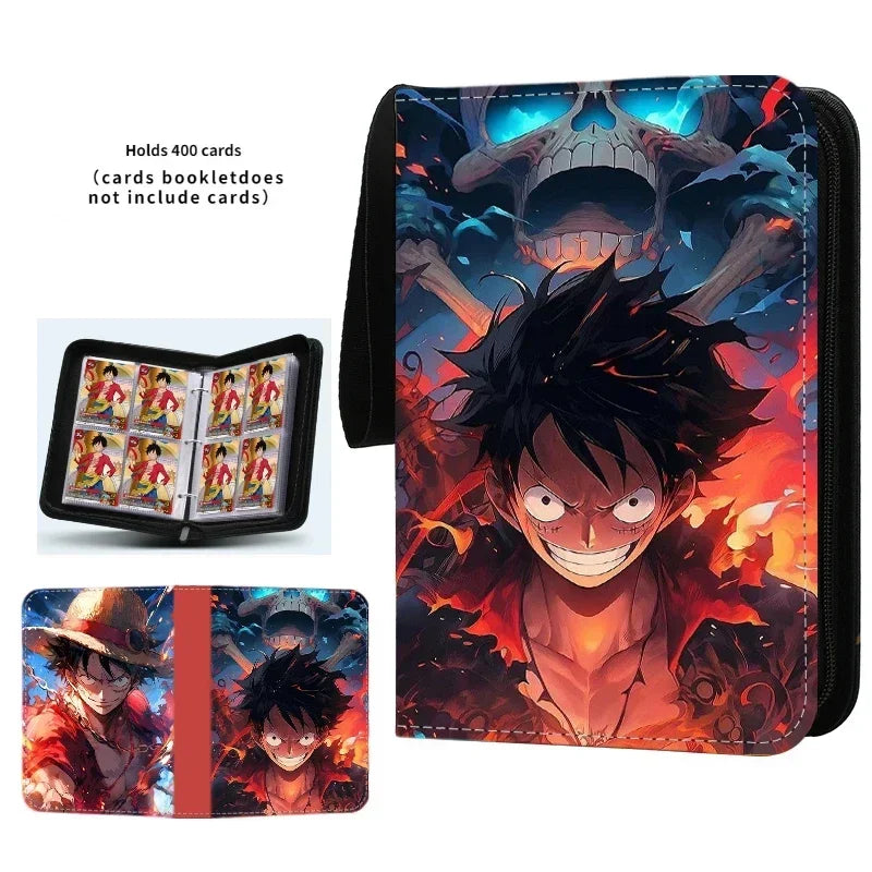 Anime 40-900pcs One Piece Luffy Zoro Card Book Pu Super Large Capacity Card Binder Display Game Collection Card Kids Toy Gift