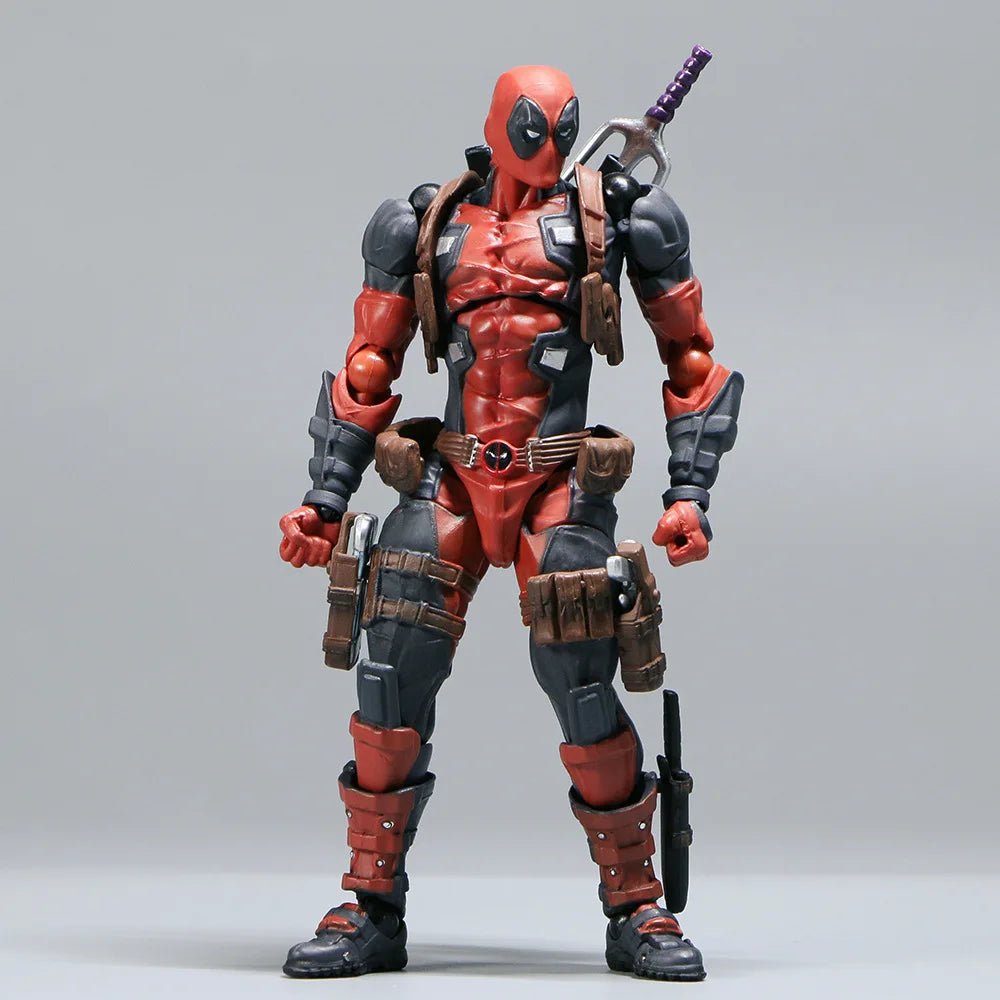 AMAZING YAMAGUCHI Deadpool 2.0 Grey Action Figure Mutants Joint Movable KAIYODO Wade SHF Model Movie Toys for Kids Gift