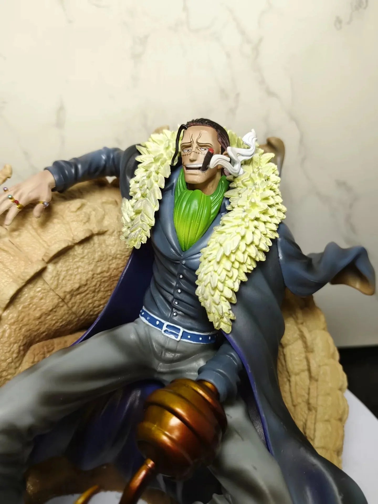 Anime One Piece Sir Crocodile Sitting Ver. PVC Action Figure Statue Collectible Model Kids Toys Doll Gifts 22CM