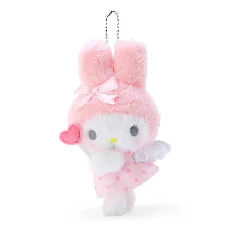 Sanrio Cute Dream Angel Series Kuromi Melody Hello Kitty Cinnamoroll Pochacco Plush Pendant Keychain Decoration Christmas Gifts