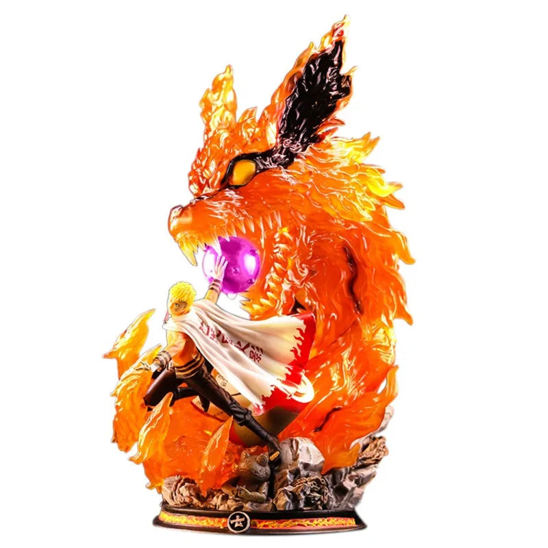 Naruto Shippuden  Anime Model Uzumaki Naruto Tailed Beast Bijuu Mode Action Figure 40cm Statue Collection Toy Kyubi Kurama Figma