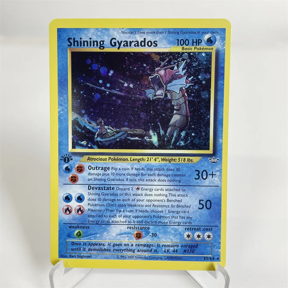 Holographic PKM Collection Cards PTCG Proxy Card Blue Core Paper Card Kids PKM Dark Raichu/Dragonite/Umbreon/Suicunc