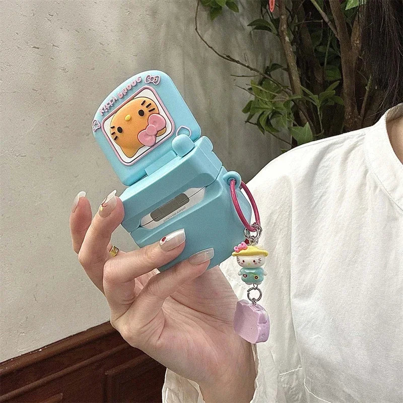 3D Cute Sanrio Hello Kitty Earphone Case For Airpods 1 2 3 4 Pro 2 Wireless Bluetooth Headset Protective Soft Cover With Pendant