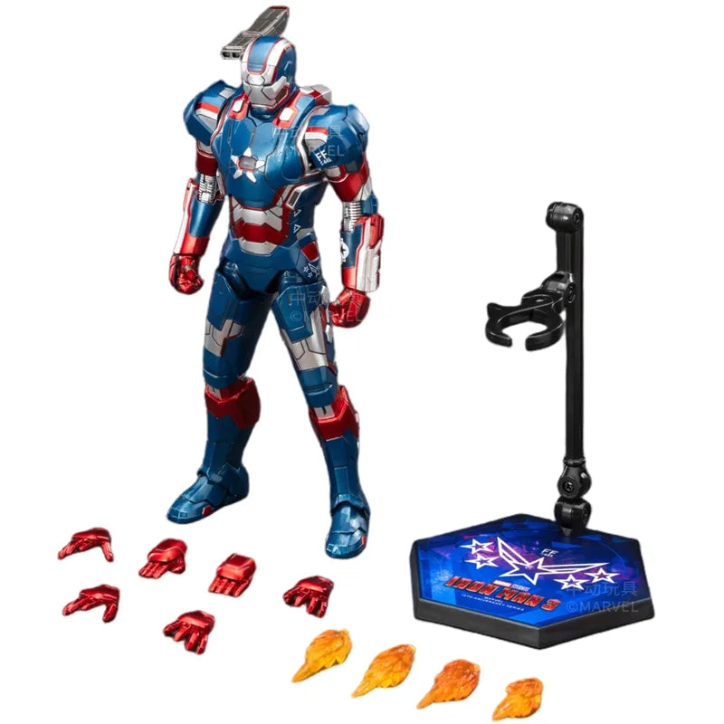 ZD Toys Iron Man Action Figure Iron Patriot MK1-7 MK17 MK33 MK85 MK30 War Machine Legends Avengers Tony Stark Collect Toy Gift