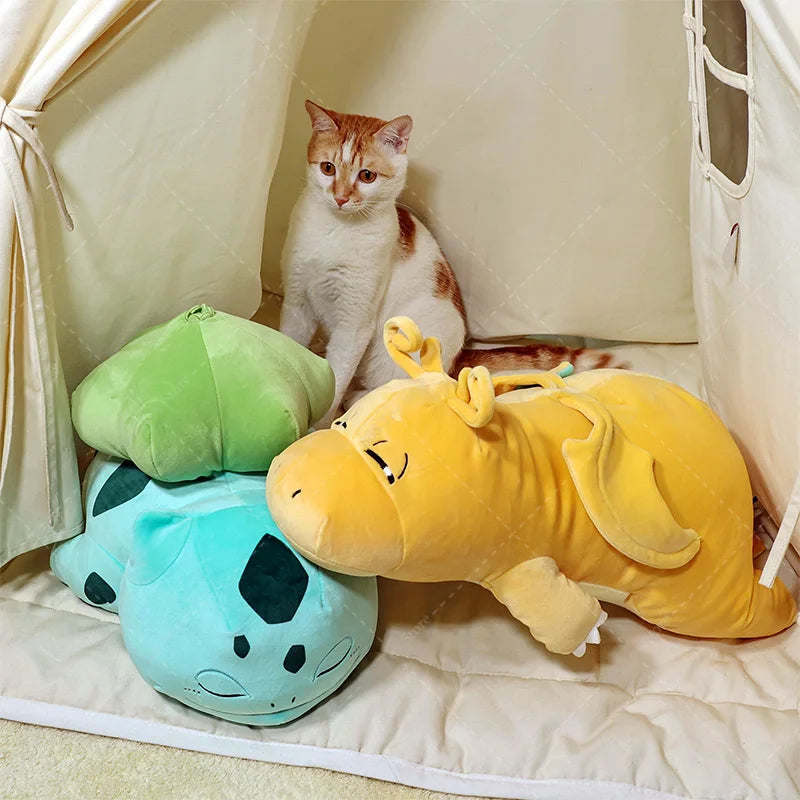 Pokemon Pillow Plush Toy Anime Garchomp Charizard Mew Psyduck Snorlax Dragonite Sleep Sofa Stuffed Big Size Cushion Peluche Kids