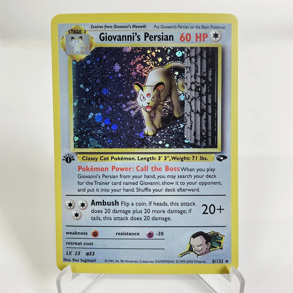 Holographic PKM Collection Cards PTCG Proxy Card Blue Core Paper Card Kids PKM Charizard/Typhlosion/Feraligatr/Pichu