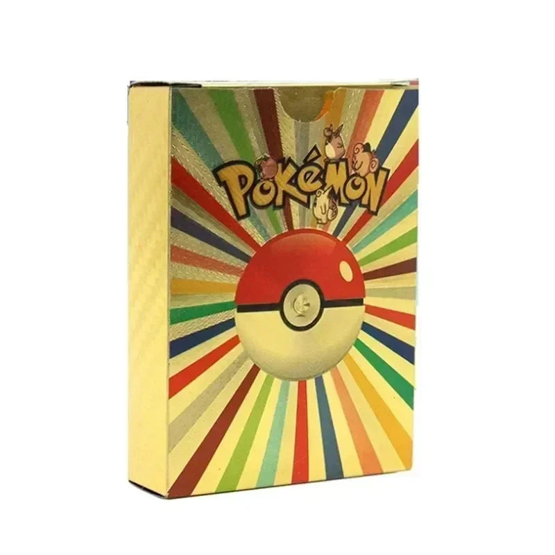 Pokemon Colorful Card 55 Pcs Charizard Mewtwo Pikachu VMAX GX VSTAR Spanish English German Korean French Gold Foil Card