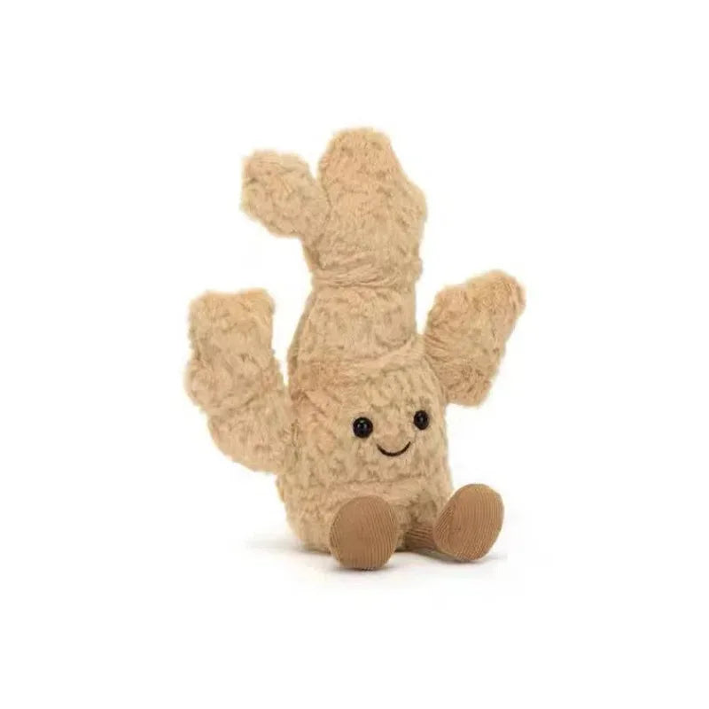 Apricot Lamb 18cm Ginger Plush Doll Cute Food Appease Doll Home Bedroom Ornaments Cat And Dog Interactive Toy Gift Jelly