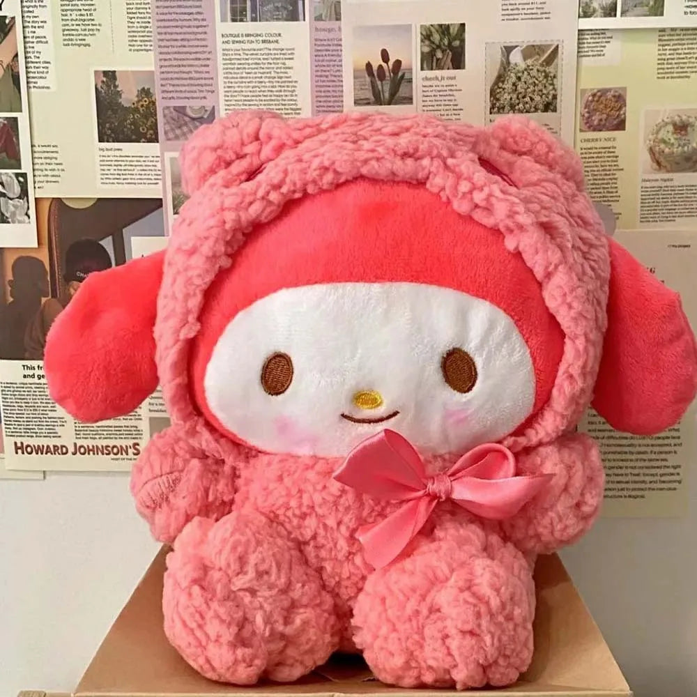 25Cm Kawaii Sanrio Plush Doll Toy Cute Hello Kitty Cinnamoroll My Melody Kuromi Pochacco Lovely Anime peluche Toys Gift For Kids
