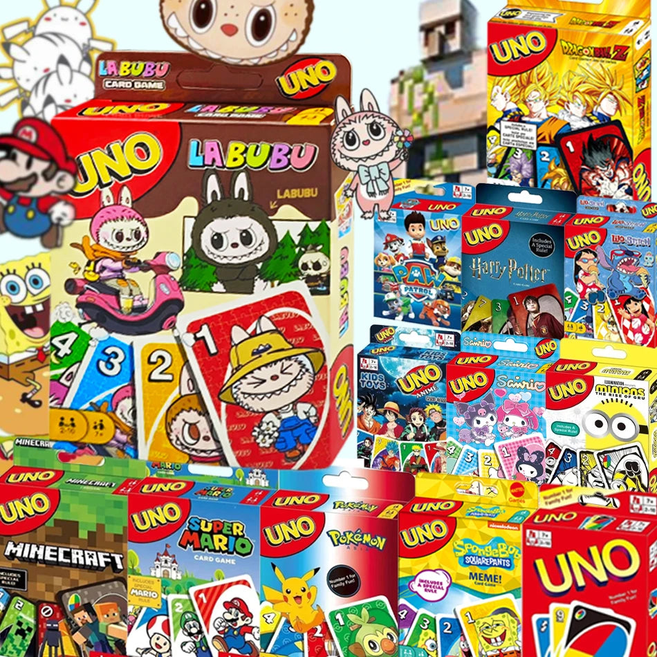 2025UNO FLIP! Pokemon Board Game Anime Cartoon Pikachu Figure Pattern Family Funny Entertainment uno Cards Games Christmas Gifts