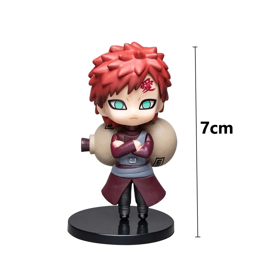 12pcs/set Anime Figure Naruto Shippuden Hinata Sasuke Itachi Kakashi Gaara Action Figure Q Version PVC Figures Toys  Gift