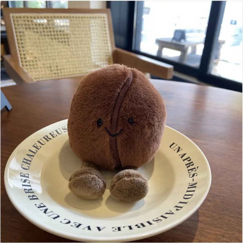 Jelly Cat 13/20cm Coffee Bean Doll Creative Smiling Face Doll Pet Interactive Companion Toy Furniture Ornaments Holiday Gift