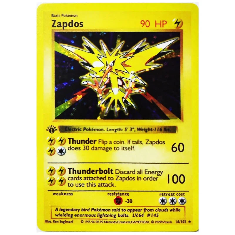 10pcs Pokemon Collection Cards 1996 1st Edition Flash Cards Charizard Game PTCG Game Anime Shining Collection Cards Gift Toys