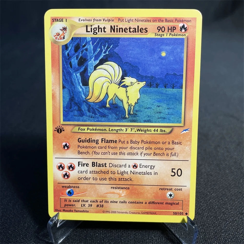 Pokémon Cards Foil Flash Card Neo Destiny Series Celebi Dark Donphan Light Flareon Collection Cards Model Toy Gifts Proxy Card