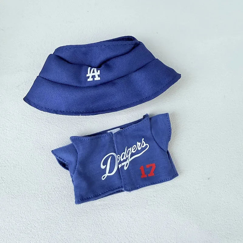 The first, second and third generations of Labubu clothes pendant Labubu sitting baby clothes LA baseball suit trend