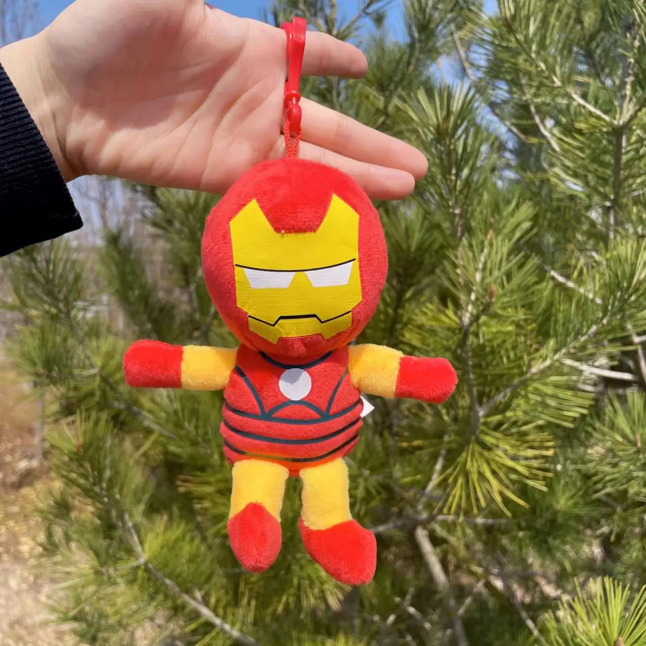 15cm Super Hero Spider-Man Superman Captain America Plush Keychains  Small Pendant Hangings Christmas Birthday Gifts For Kids