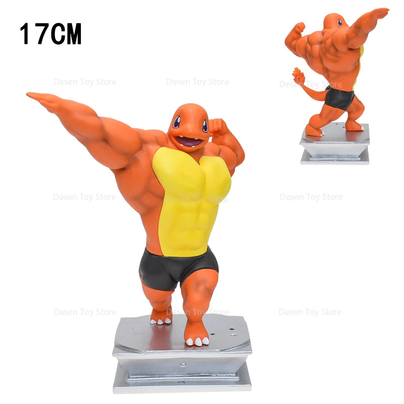 13 Styles Pokemon Muscle Figures Fitness Magikarp Snorlax Dugtrio Psyduck Squirtle Bulbasaur Gengar PVC Action Model Figures Toy