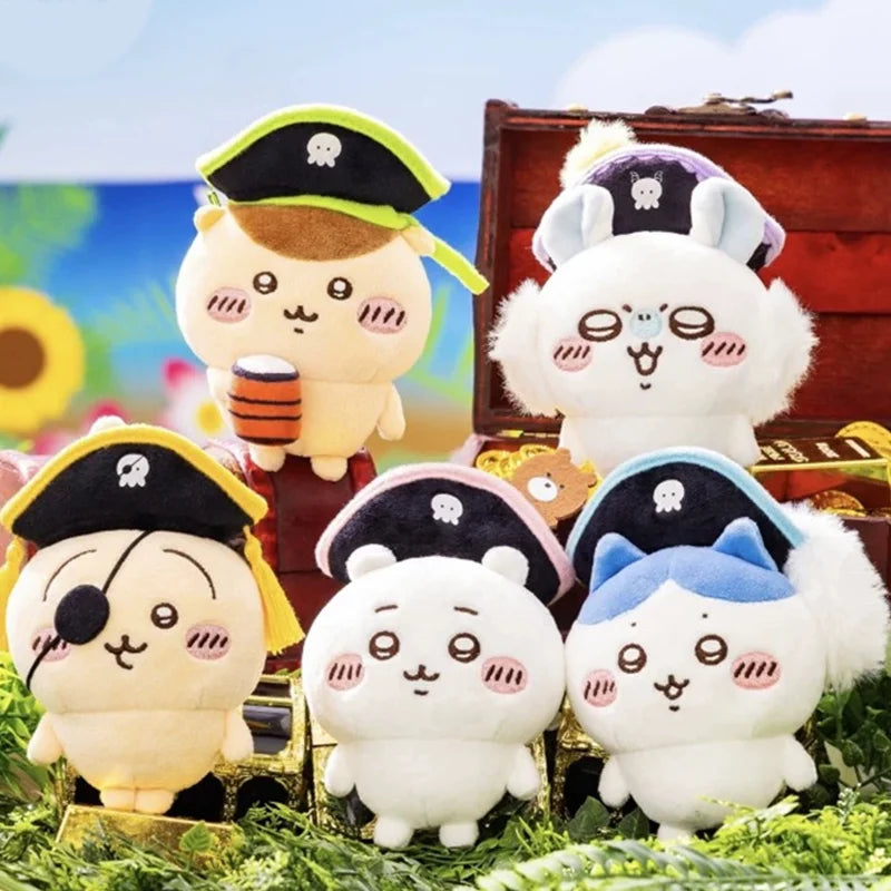 Kawaii Chiikawa Hachiware Plush Toy Usagi Cute Anime Pirate Series Girl Cartoon Backpack Pendant Doll Girl Holiday Gift