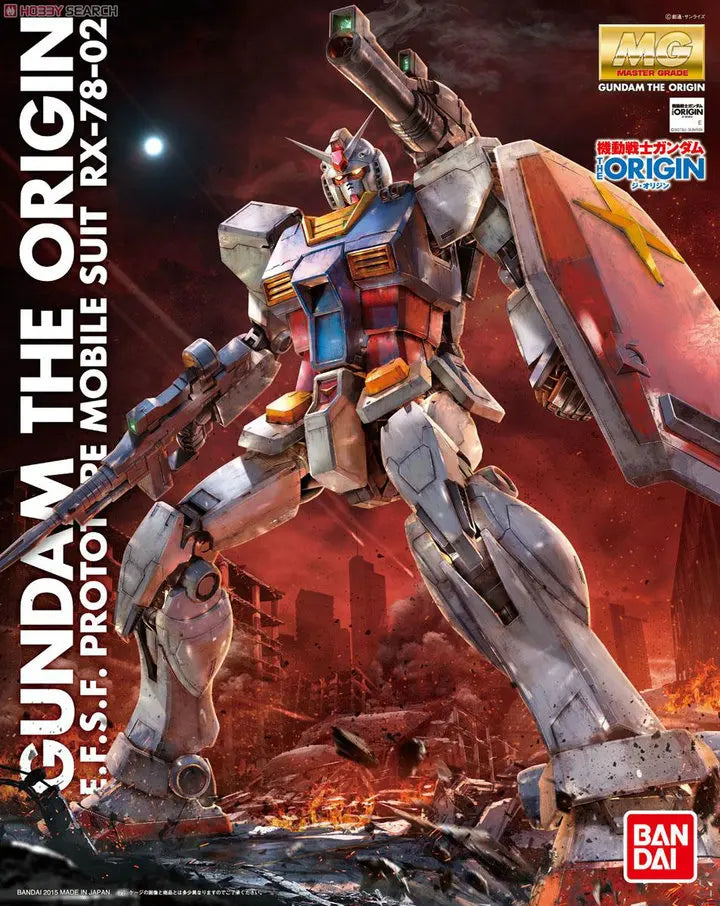 BANDAI Original MG 1/100 Model RX-78-2 GUNDAM THE ORIGIN VERSION Assemble Model Action Figures
