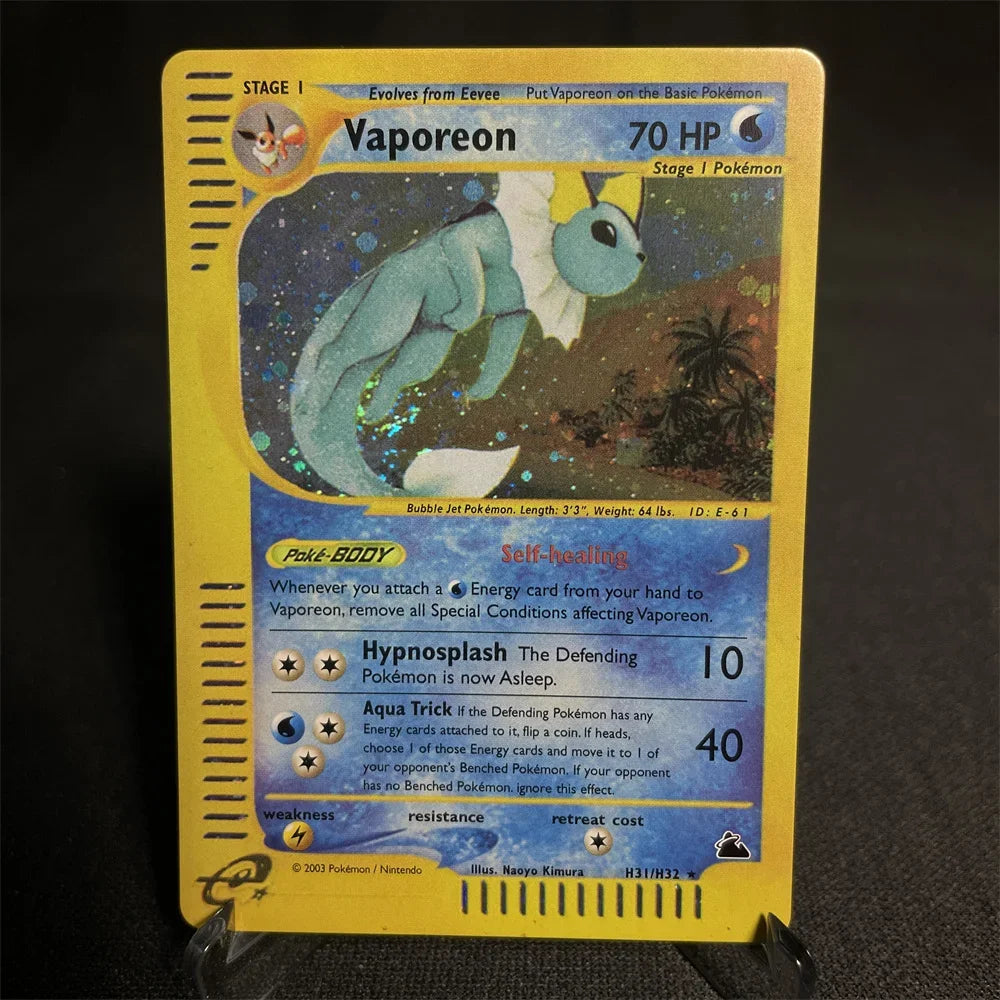 Pokemon Cards Shining Card E-Card Series Vileplume Arcanine Gengar Suicune Game Collection Cards Toys Gifts Proxy Card