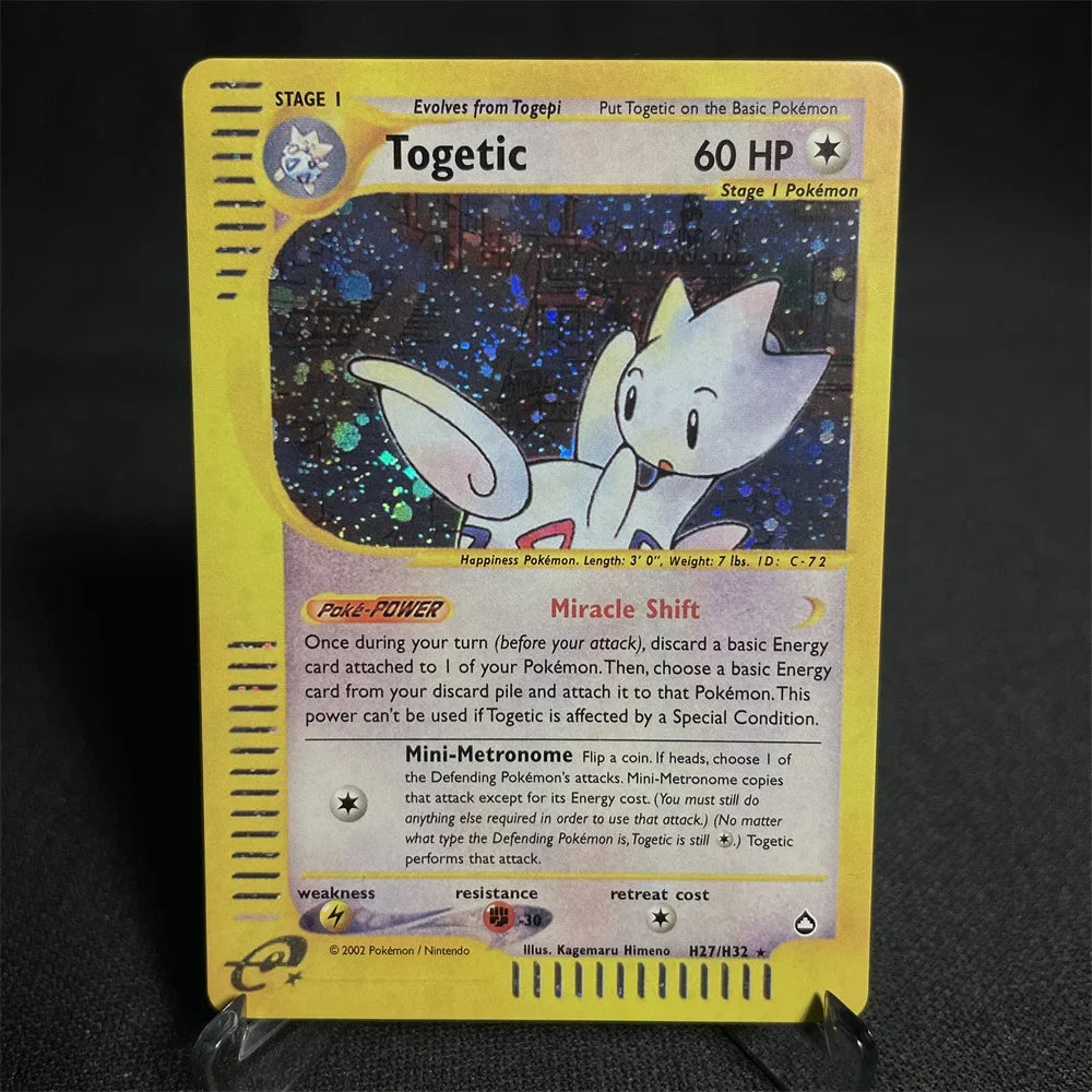 Pokemon Cards Shining Card E-Card Series Vileplume Arcanine Gengar Suicune Game Collection Cards Toys Gifts Proxy Card