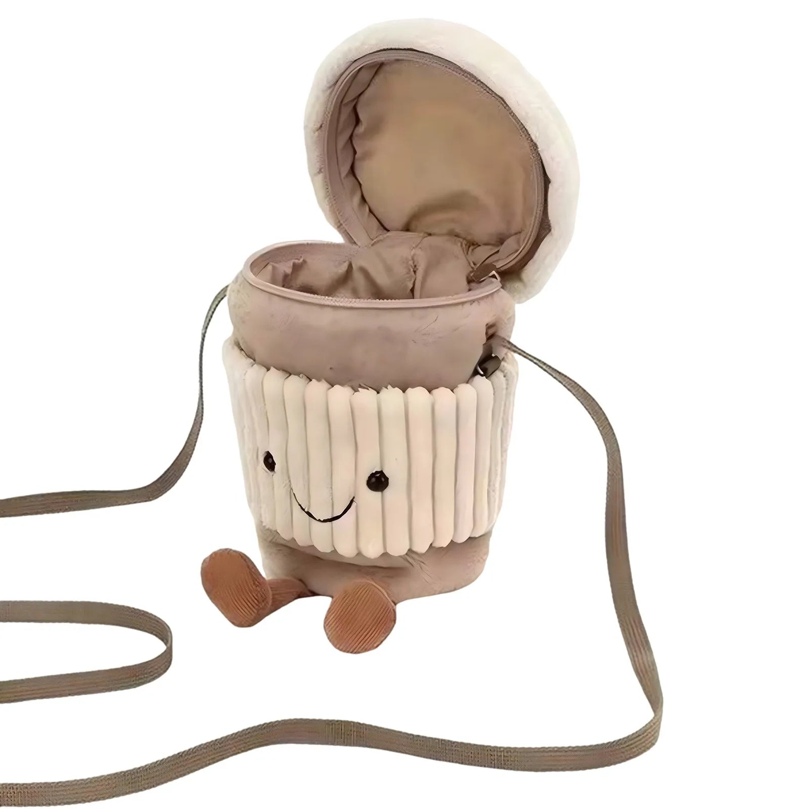 2 Colors Coffee Milk Tea Bag, Women's Messenger Bag Plush Bag, Fashion Cute, Accompanying Toy Cup Set, Girls Festival Gifts