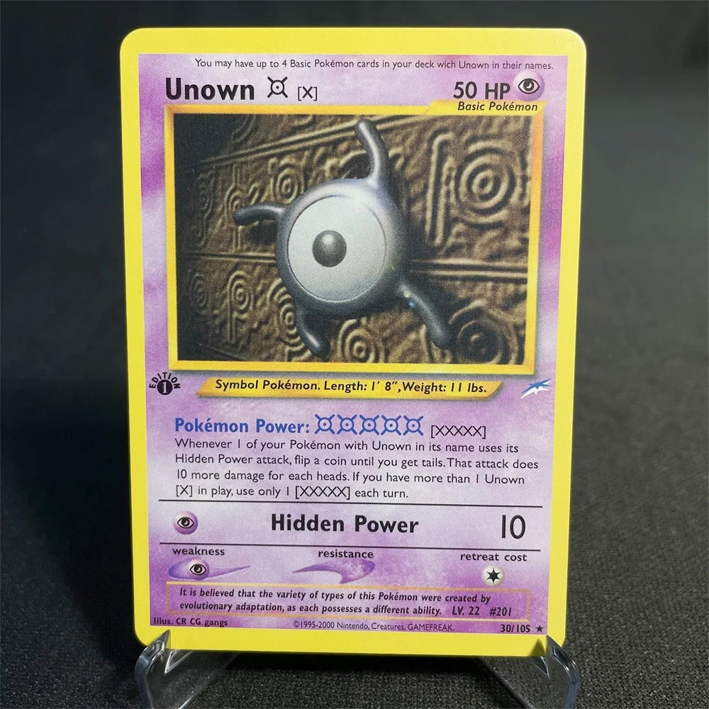 Pokémon Cards Foil Flash Card Neo Destiny Series Celebi Dark Donphan Light Flareon Collection Cards Model Toy Gifts Proxy Card