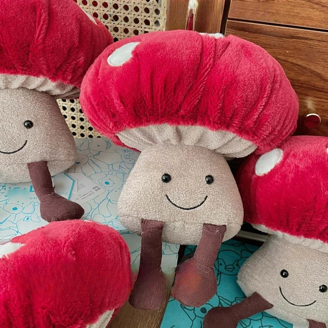 Jellycat With Tags Jellycat Fun Mushroom Soothing Plush Toy Companion Cute Pendant Doll Girl Birthday Holiday Gift Stuffed