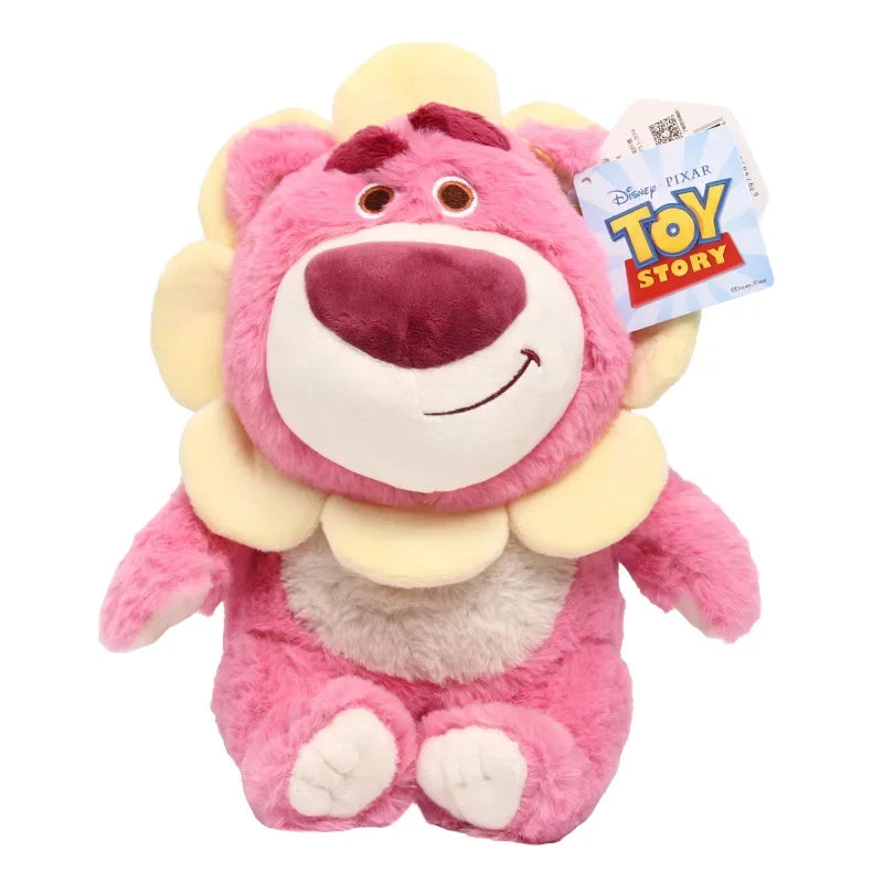 Disney Toy Story 4 Lotso Kawaii Strawberry Bear Stuffed Toys Pink Sakura Winnie Bear Key Pendant Plush Children Birthday Gift