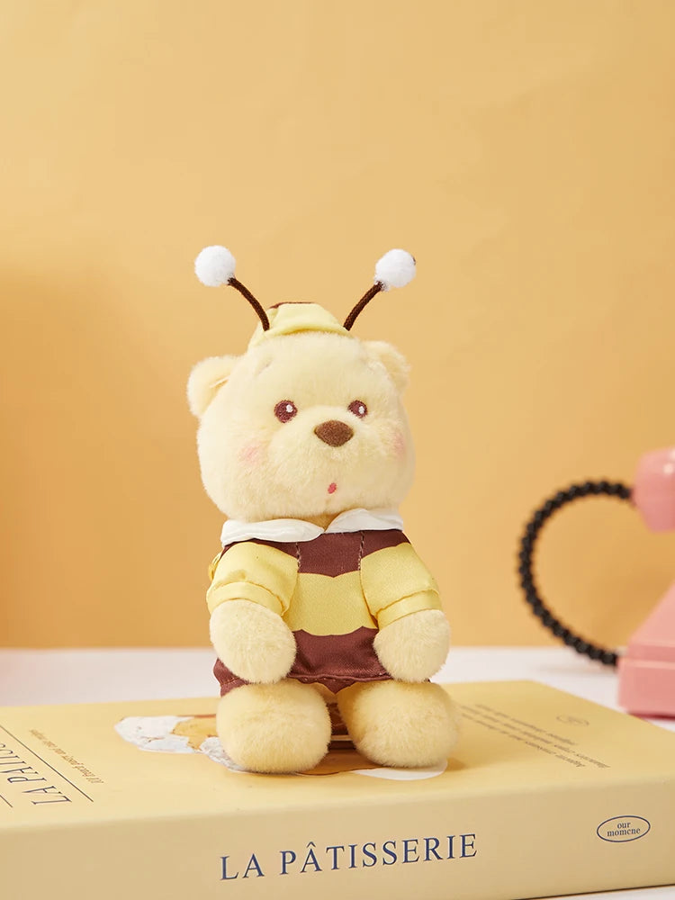 Disney Winnie the Pooh Honey Bee Plush Keychain - Cute Soft Stuffed Animal Toy, Gift for Kids Girls Fans