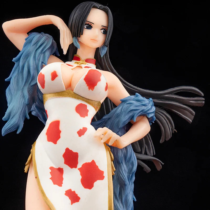 22CM Japanese Anime One Piece Figurine Cheongsam Boa Hancock Figure PVC Model Toy Doll Collection Cartoon Ornament Children Gift