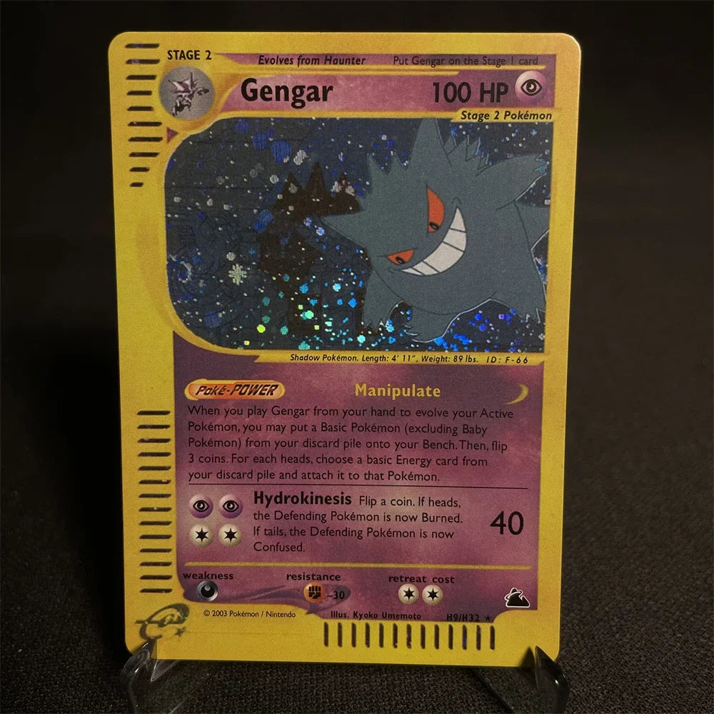 Pokemon Cards Shining Card E-Card Series Vileplume Arcanine Gengar Suicune Game Collection Cards Toys Gifts Proxy Card