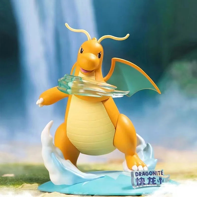 Pokemon Cute Dragonite Mew Dolls  Anime Action Figures Collect Model Ornaments Children's Toy Birthday Gifts